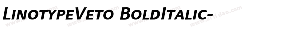 LinotypeVeto BoldItalic字体转换